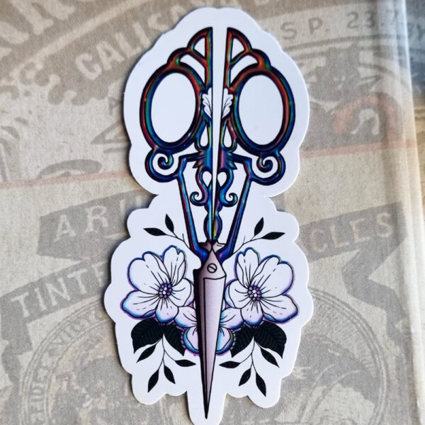 Victorian Scissors Sticker