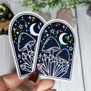 Glitter Mushroom Sticker