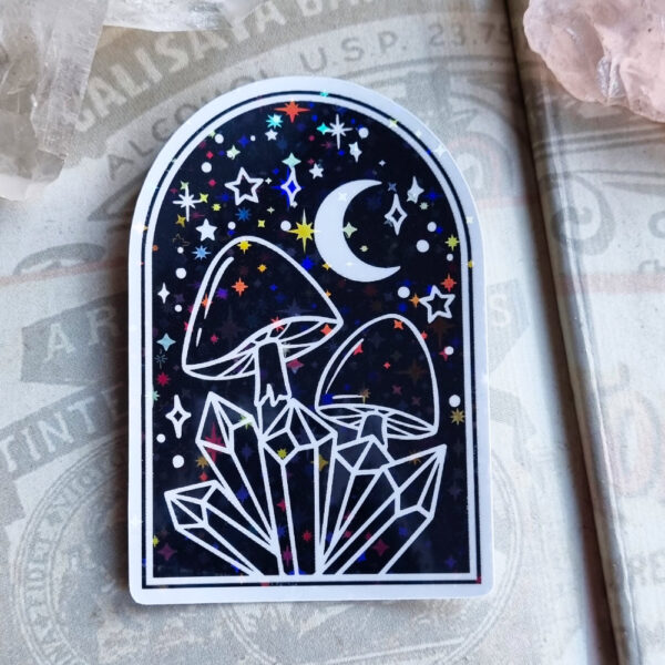 Glitter Mushroom Sticker – Bild 2