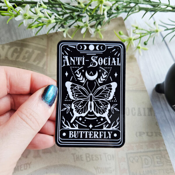 Anti-Social Butterfly Sticker – Bild 3