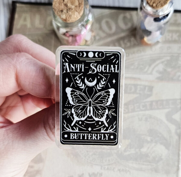 XL Acryl Pin - Anti Social Butterfly