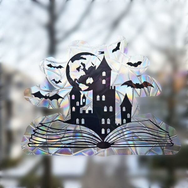 Haunted Book Suncatcher Fenstersticker