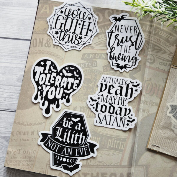 Goth Quotes Stickerpack – Bild 2