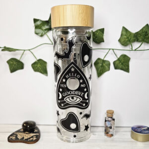 Ouija Glasflasche mit Sieb