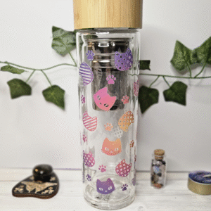 Pastel Cats Glasflasche mit Sieb