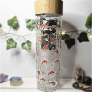 Little Shroomie Glasflasche mit Sieb