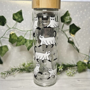 Spoocats Glasflasche mit Sieb