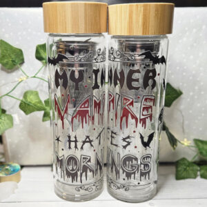 Inner Vampire Glasflasche mit Sieb