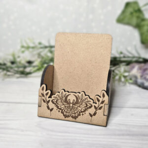 Business Witch Moth Visiten­karten­halter | Hochformat