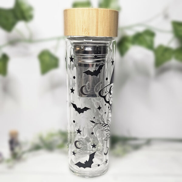Moth Glasflasche mit Sieb – Bild 2